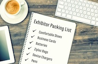 Exhibitor packing list