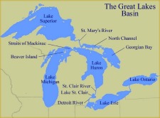 Great lakes map