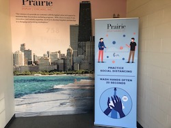 Safety banner stand